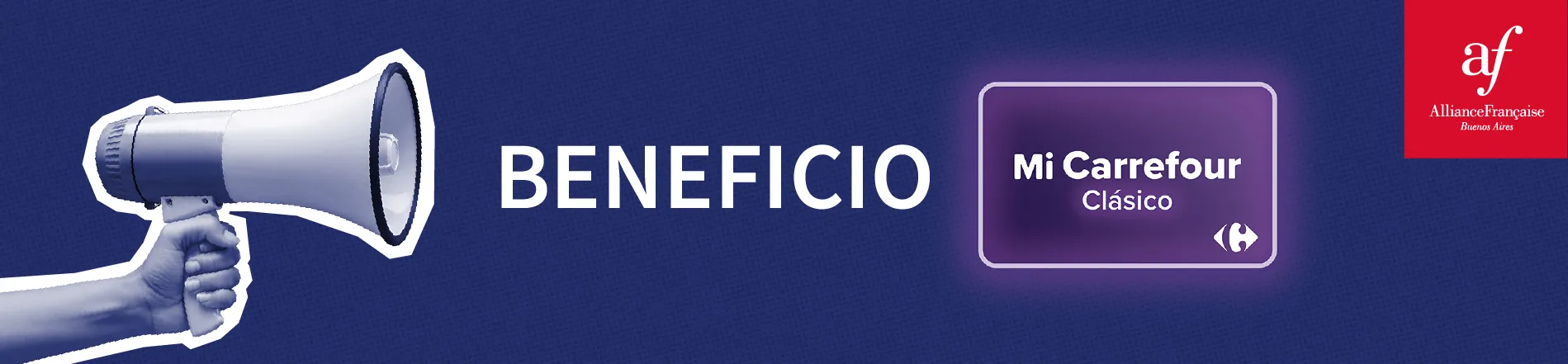 Promoción exclusiva para socios Mi Carrefour: 10% de descuento en cursos regulares de francés para nivel inicial.